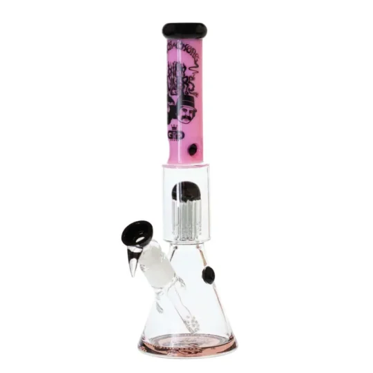 grollz cheech chong smoking brothers black beaker chillum slit bong h 35cm socket 18 8mm th 5 mm