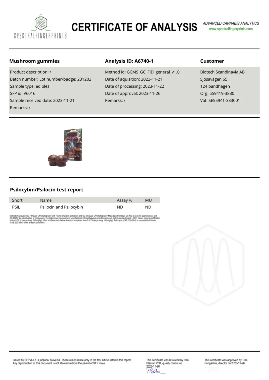 hero magic mushroom labtest choklad